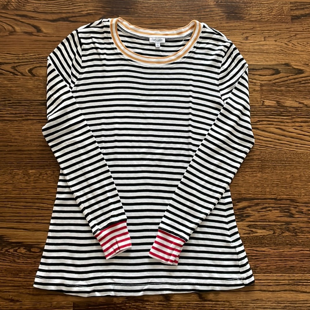 Splendid Stripe Long-sleeve Maternity Shirt